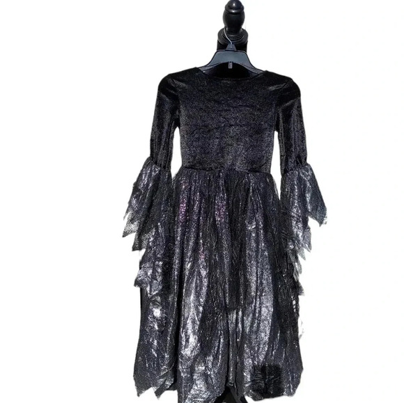 Spirit Costume Girls Dress Black and Silver Size Small - Picture 2 of 8